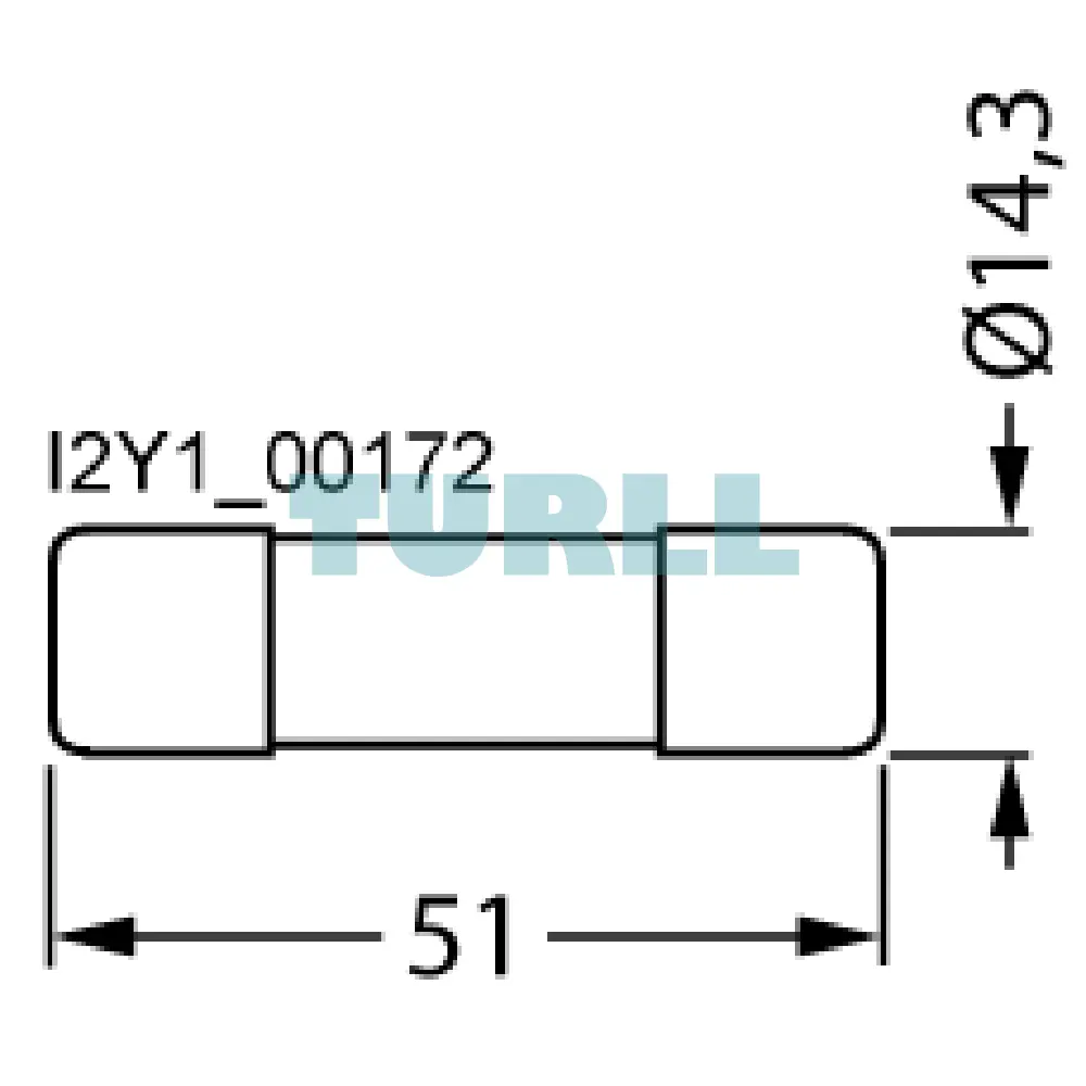 Siemens 3NC1450 SITOR Cylindrical Fuse Link 14x51mm, 50A, 690V AC / 700V DC