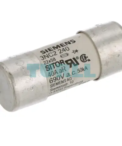 Siemens 3NC2240 SITOR Cylindrical Fuse Link 22x58mm, 40A, 690V AC / 700V DC