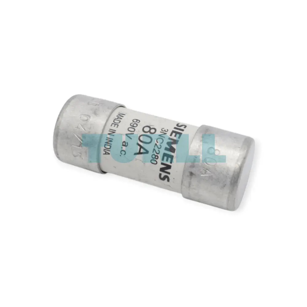 Siemens 3NC2280 SITOR Cylindrical Fuse Link, 22x58mm, 80A, aR, 690V AC / 700V DC