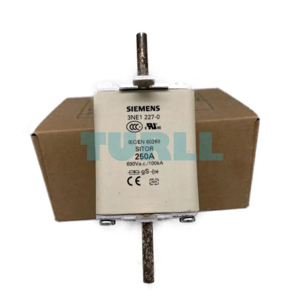 Siemens 3NE1227-0 SITOR Fuse Link with Blade Contacts, NH1, 250A, 690V AC, 250V DC
