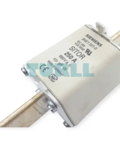 Siemens 3NE1227-0 SITOR Fuse Link with Blade Contacts, NH1, 250A, 690V AC, 250V DC