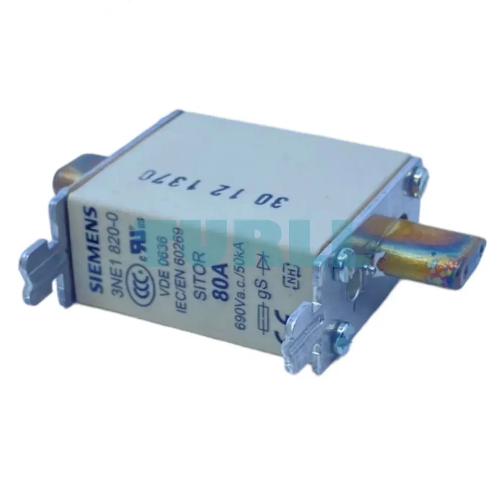Siemens 3NE1820-0 SITOR Fuse Link NH000 80A, gS, 690V AC / 250V DC, Front Indicator
