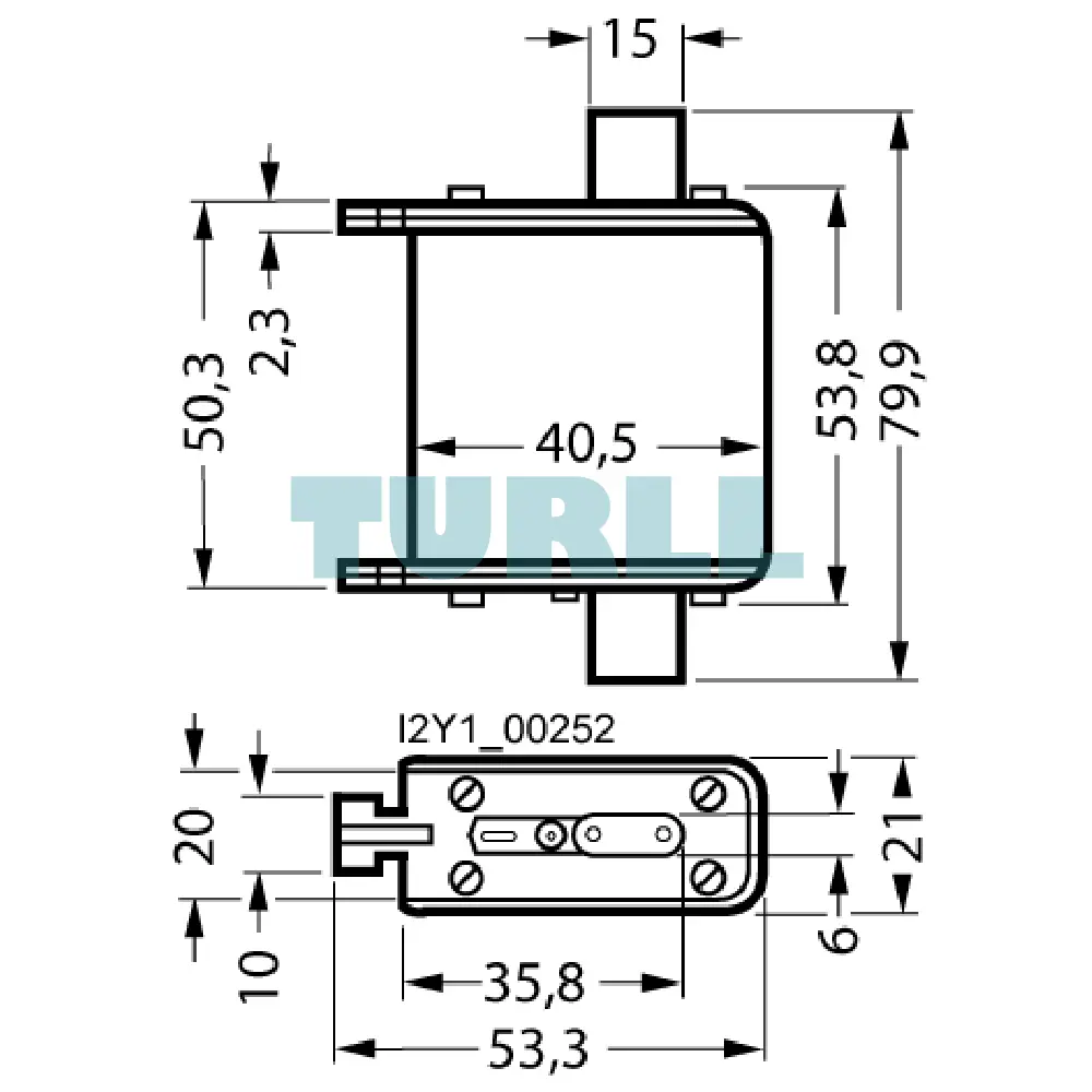 Siemens 3NE1820-0 SITOR Fuse Link NH000 80A, gS, 690V AC / 250V DC, Front Indicator