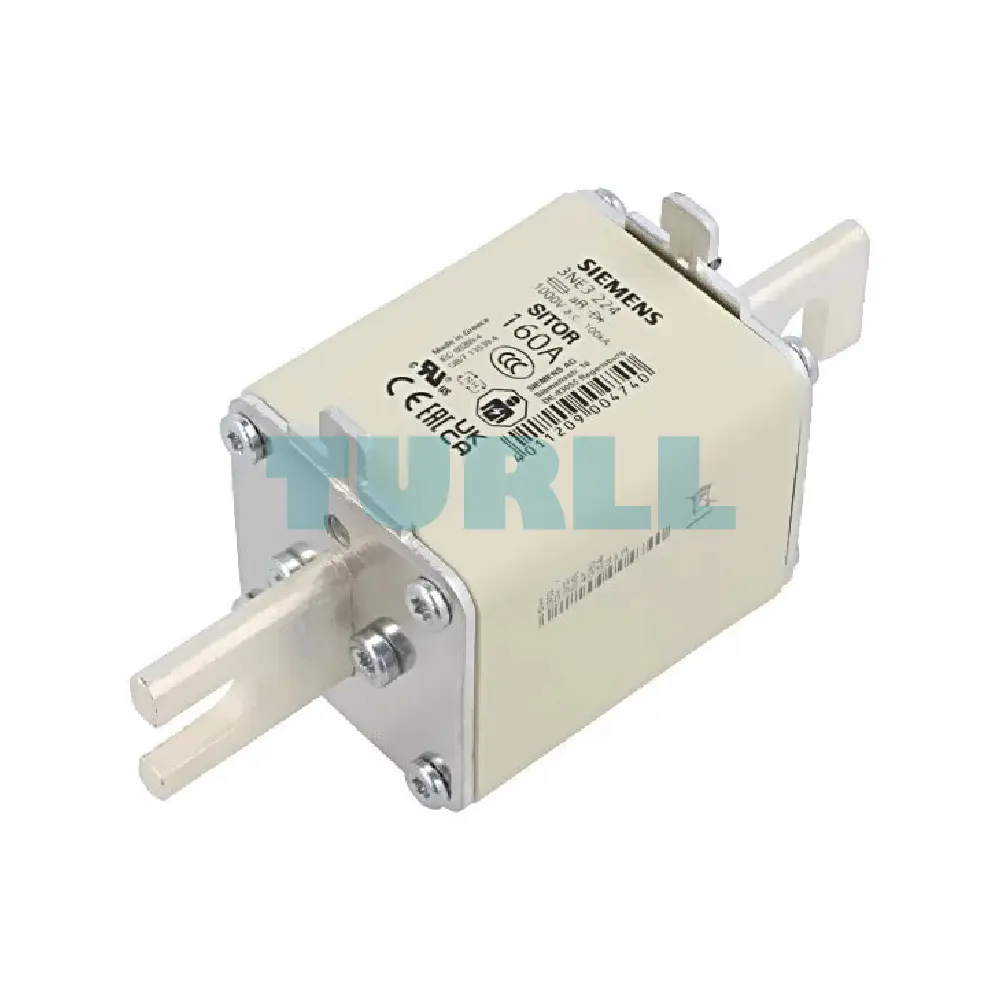 Siemens 3NE3224 SITOR Fuse Link, NH1 Size, 160A, 1000V AC, aR Characteristic