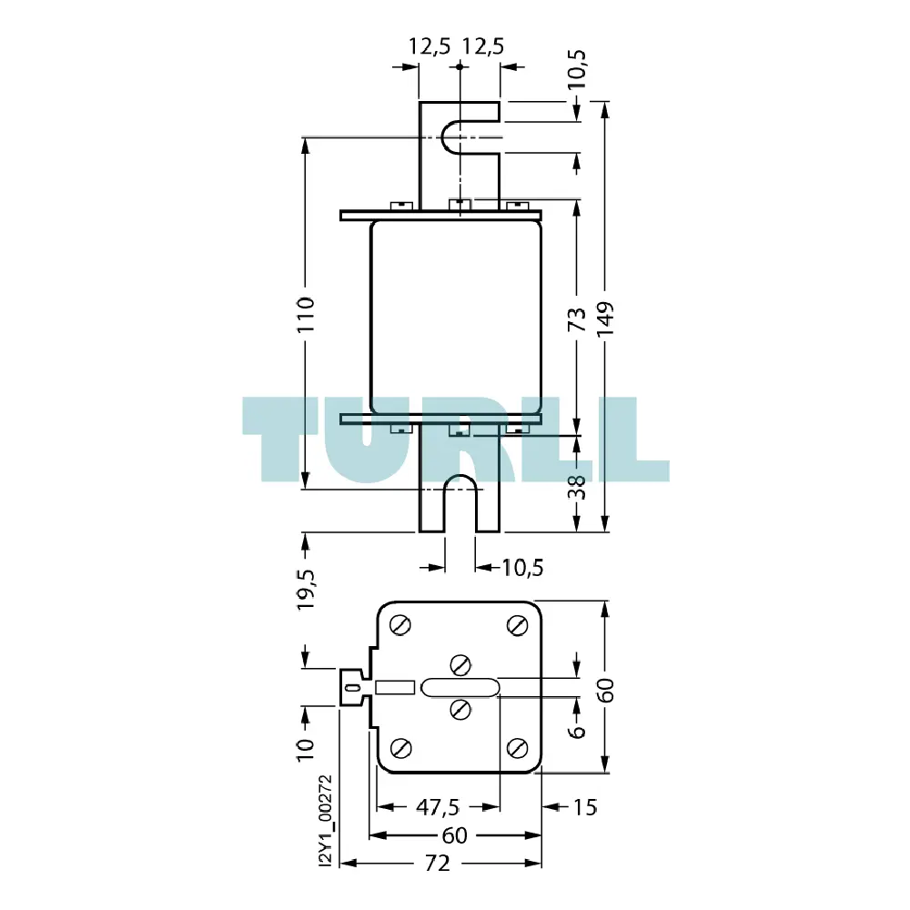 Siemens 3NE3340-8 SITOR NH2 Fuse Link 900A aR 690V with Front Indicator