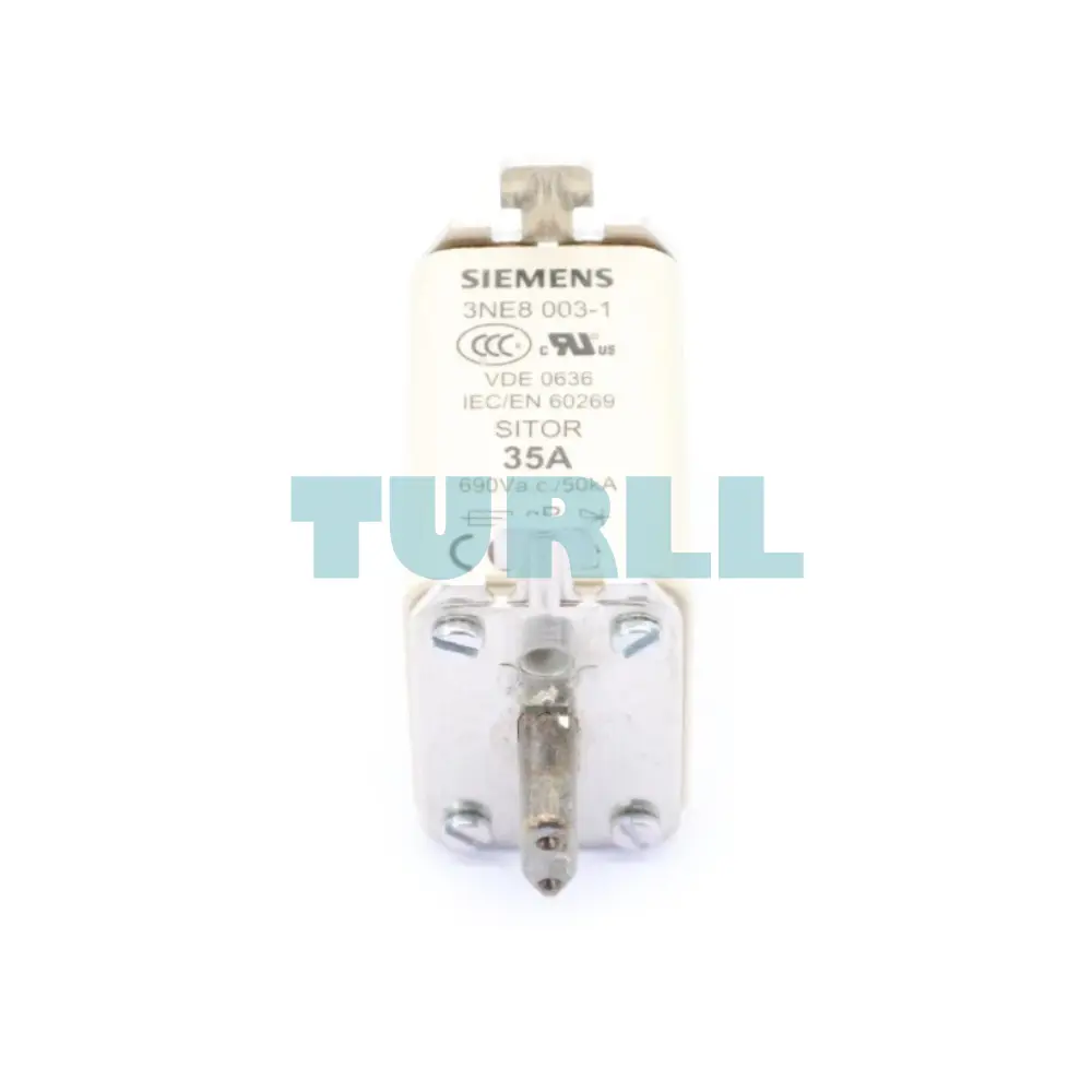 Siemens 3NE8003-1 SITOR Fuse Link NH00 35A gR 690V AC / 440V DC with Front Indicator