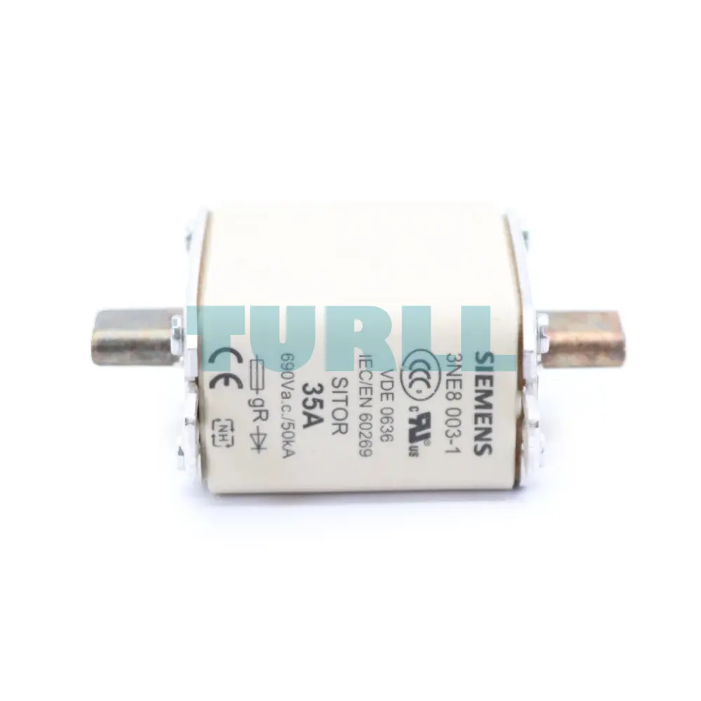 Siemens 3NE8003-1 SITOR Fuse Link NH00 35A gR 690V AC / 440V DC with Front Indicator