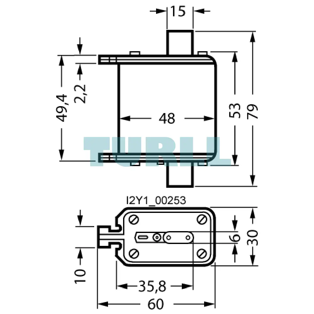 Siemens 3NE8003-1 SITOR Fuse Link NH00 35A gR 690V AC / 440V DC with Front Indicator