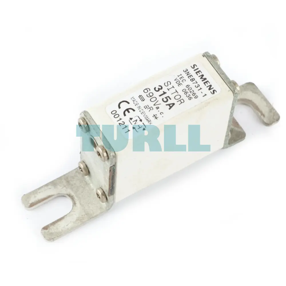 Siemens 3NE8731-1 SITOR Fuse Link, NH000, 315A, 690V AC, aR Semiconductor Protection