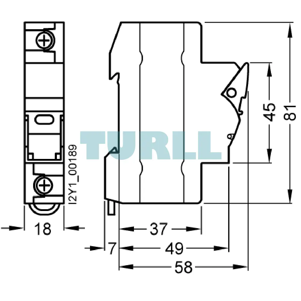 Siemens 3NW7513-0HG SENTRON Class CC Fuse Holder, 1-Pole, 30A, 600V AC