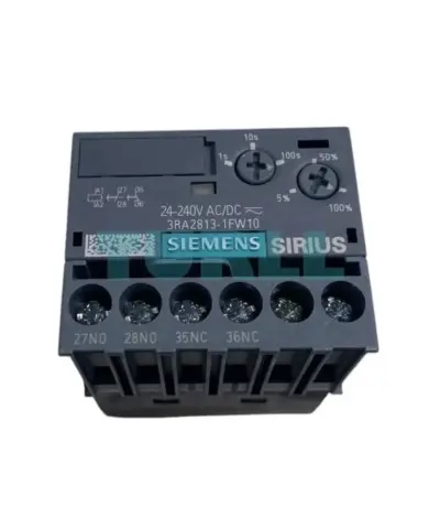 Siemens 3RA2813-1FW10 Solid-State ON-Delay Time-Delayed Auxiliary Switch for 3RT20 & 3RH2 Contactors