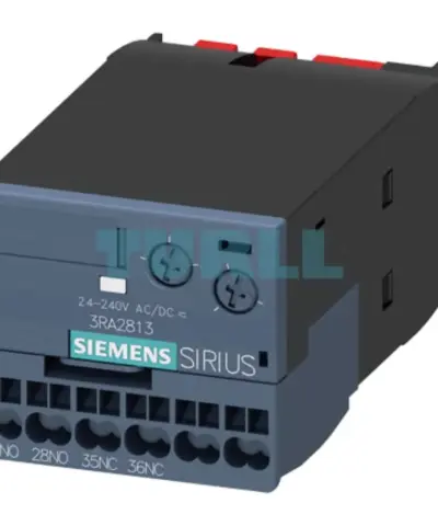 Siemens 3RA2813-2FW10 Solid-State ON-Delay Auxiliary Switch 0.05-100s, Varistor & Spring-Loaded Terminal