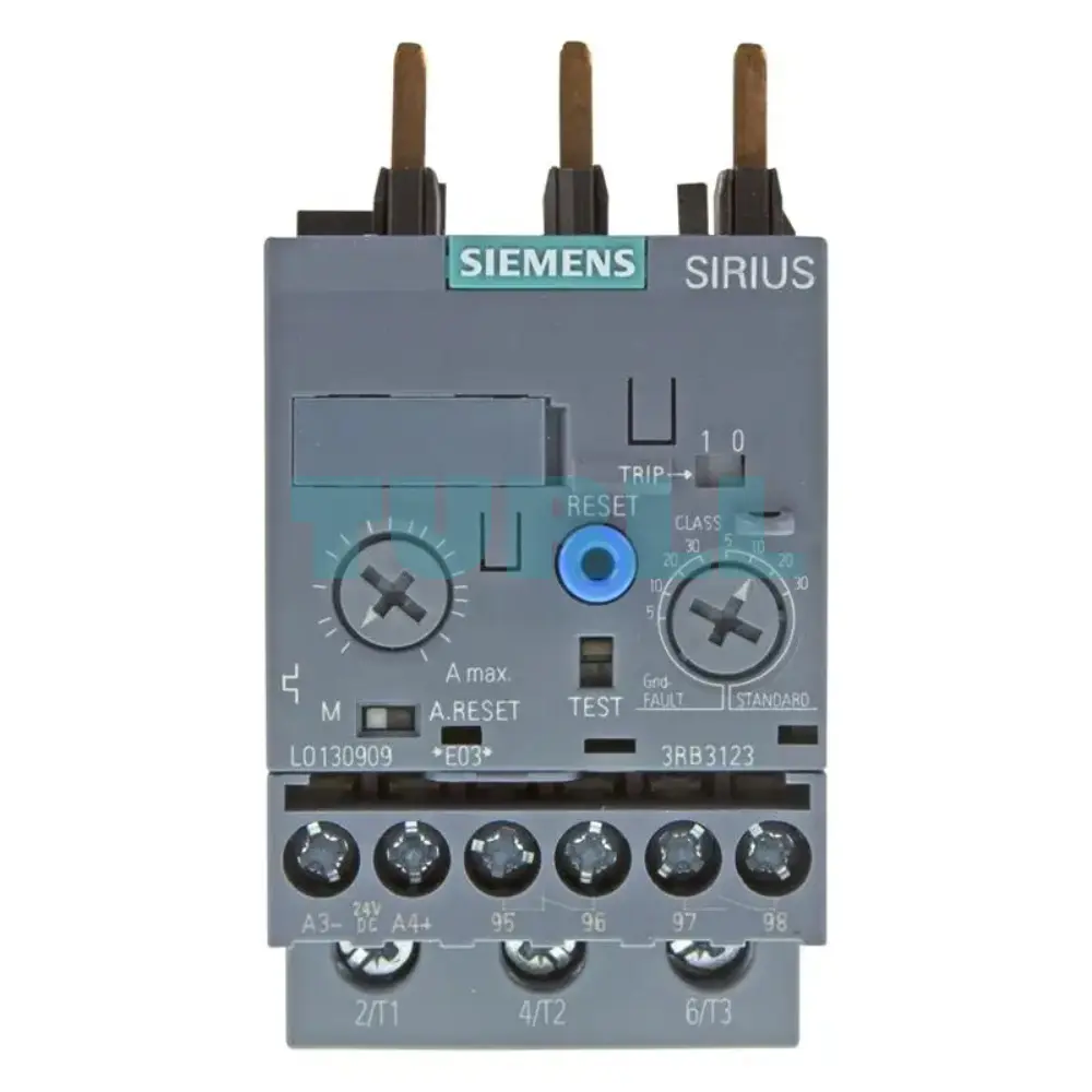 Siemens 3RB3123-4NB0 Electronic Overload Relay 0.32–1.25A for Motor Protection, Size S0 Original Brand New 1 Siemens 3RB3123-4NB0 Electronic Overload Relay 0.32–1.25A for Motor Protection, Size S0