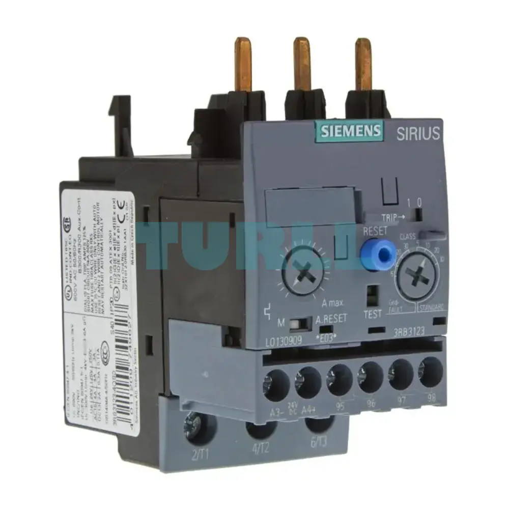 Siemens 3RB3123-4NB0 Electronic Overload Relay 0.32–1.25A for Motor Protection, Size S0 Original Brand New 4 Siemens 3RB3123-4NB0 Electronic Overload Relay 0.32–1.25A for Motor Protection, Size S0