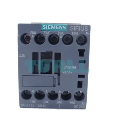 Siemens 3RH2122-1BB40 Contactor Relay, 2 NO + 2 NC, 24V DC, Screw Terminal, S00 Size