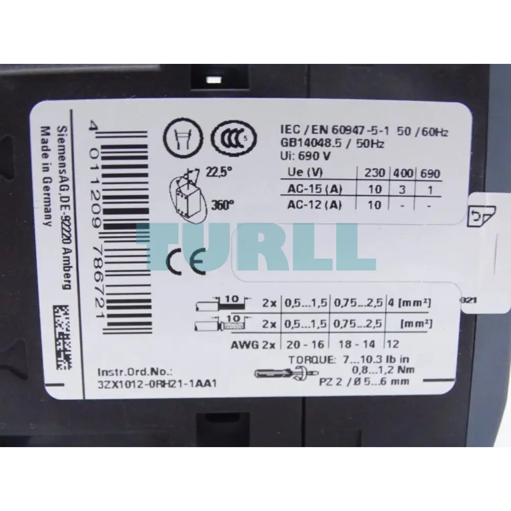 Siemens 3RH2122-1BB40 Contactor Relay, 2 NO + 2 NC, 24V DC, Screw Terminal, S00 Size Original Brand New 3 Siemens 3RH2122-1BB40 Contactor Relay, 2 NO + 2 NC, 24V DC, Screw Terminal, S00 Size