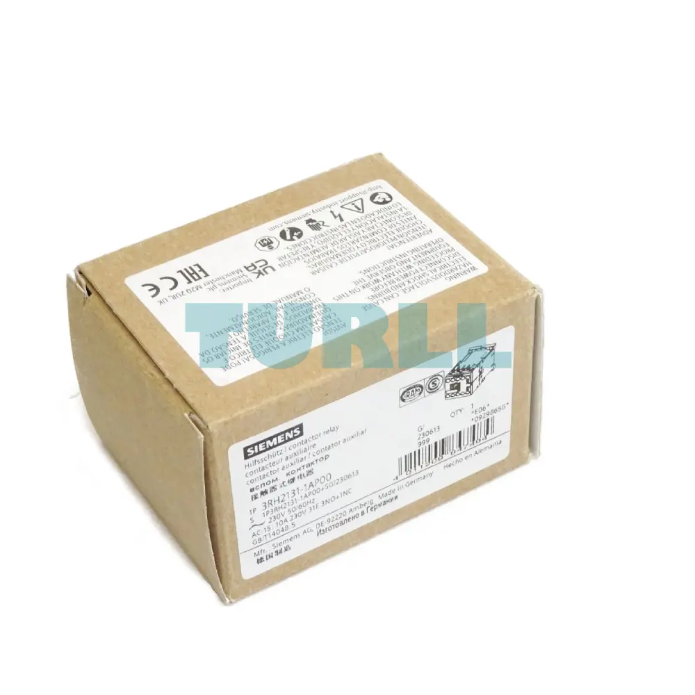 Siemens 3RH2131-1AP00 Contactor Relay, 3 NO + 1 NC, 230V AC, S00 Frame Original Brand New 4 Siemens 3RH2131-1AP00 Contactor Relay, 3 NO + 1 NC, 230V AC, S00 Frame