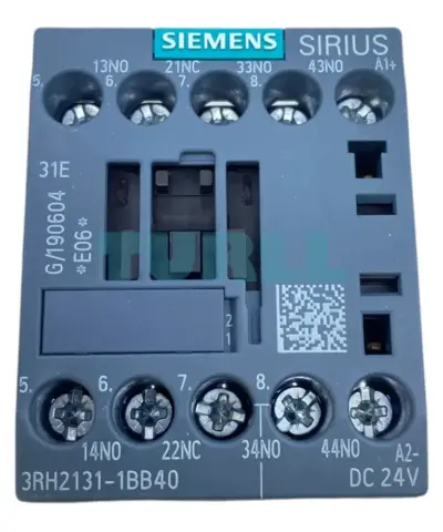 Siemens 3RH2131-1BB40 Contactor Relay, 3NO + 1NC, 24V DC, Screw Terminal, Size S00