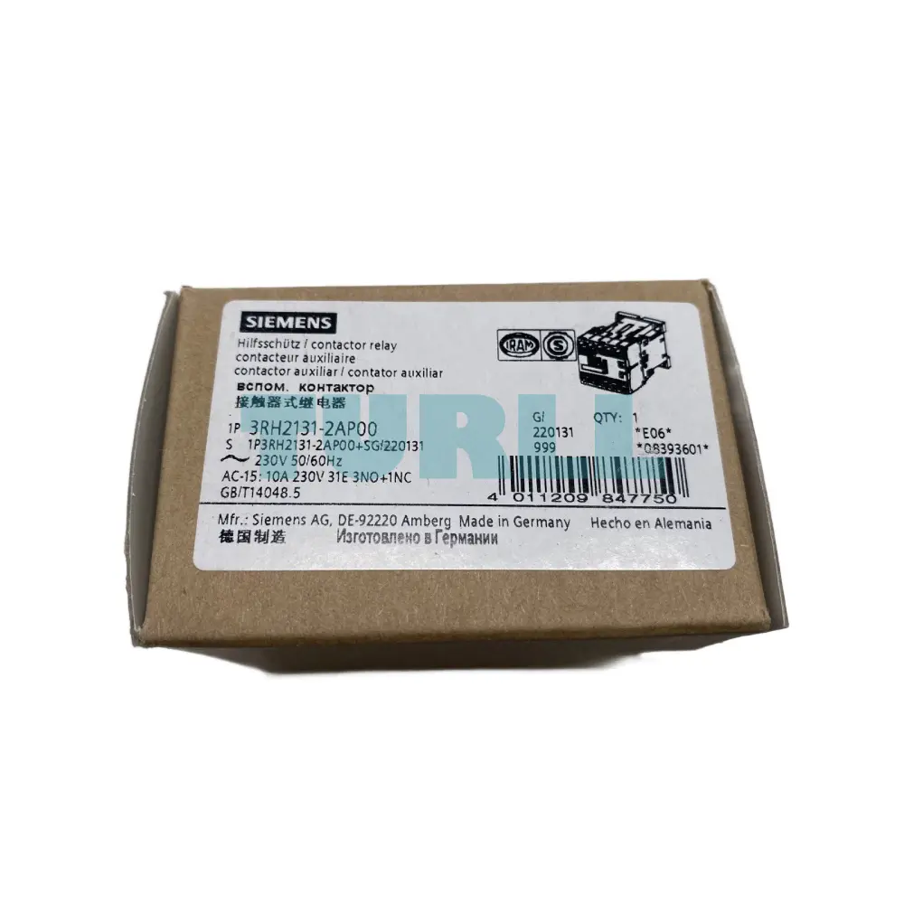 Siemens 3RH2131-2AP00 Contactor Relay, 3 NO + 1 NC, 230V AC, S00 Frame Original Brand New 4 Siemens 3RH2131-2AP00 Contactor Relay, 3 NO + 1 NC, 230V AC, S00 Frame