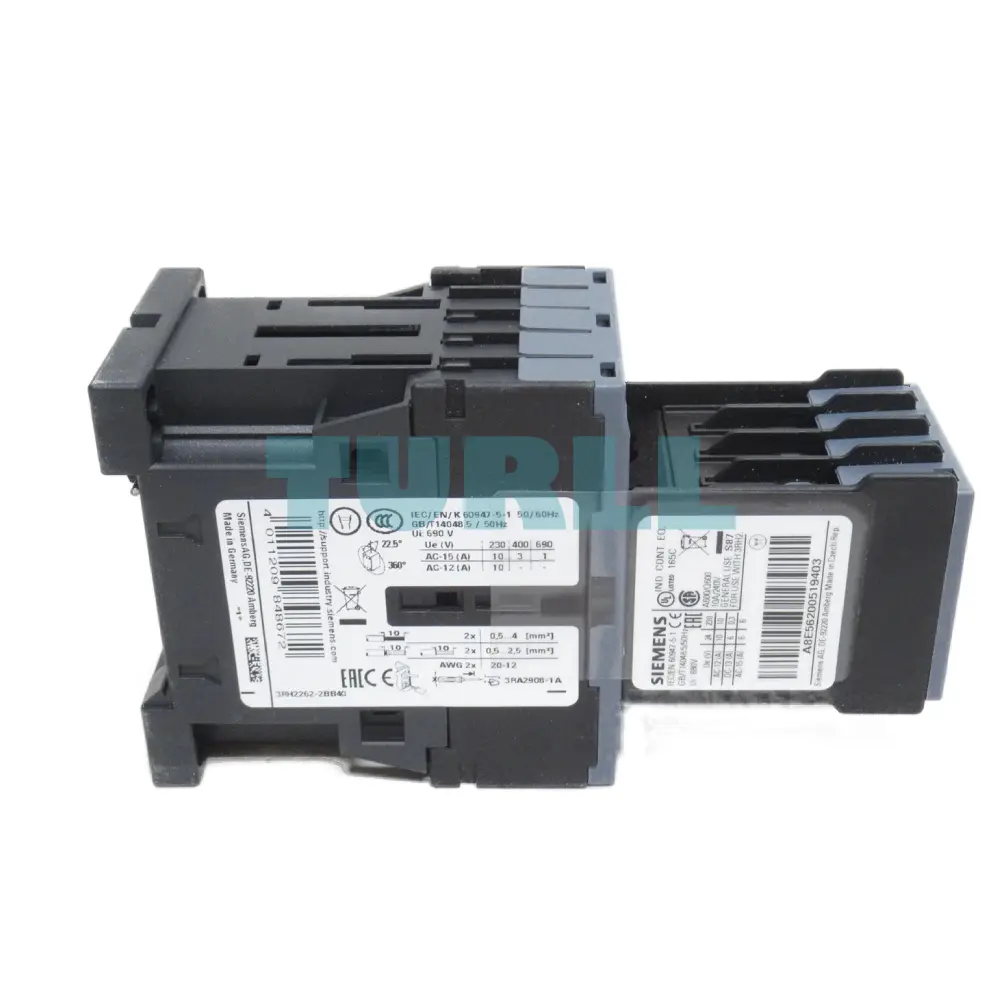 Siemens 3RH2262-2BB40 Contactor Relay S00, 24V DC, 6NO + 2NC, Spring-Loaded Terminal Original Brand New 6 Siemens 3RH2262-2BB40 Contactor Relay S00, 24V DC, 6NO + 2NC, Spring-Loaded Terminal