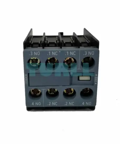 Siemens 3RH2911-1FA22 Front-Mount Auxiliary Switch, 2 NO + 2 NC, Screw Terminals for 3RT2 & 3RH2