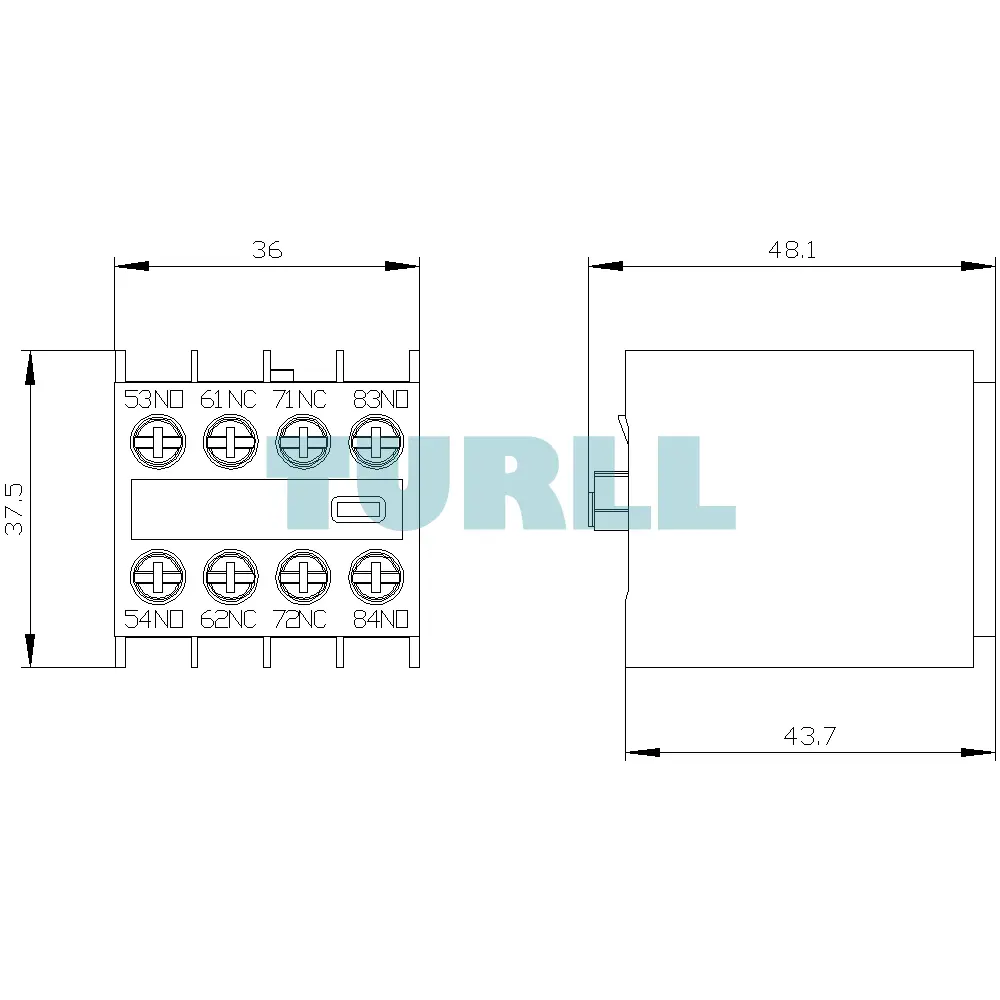 Siemens 3RH2911-1XA22-0MA0 SIRIUS Auxiliary Switch Block, Front Mount, 2 NO + 2 NC
