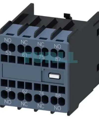 Siemens 3RH2911-2FB22-0MA0 Auxiliary Switch, 2 NO + 2 NC, Front-Mounted, Spring-Loaded Terminal