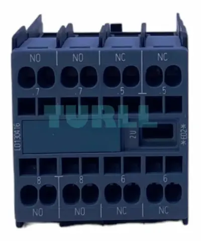 Siemens 3RH2911-2FC22 Auxiliary Switch Block, Front-Mounted, 2 NO + 2 NC, Spring-Loaded Terminal