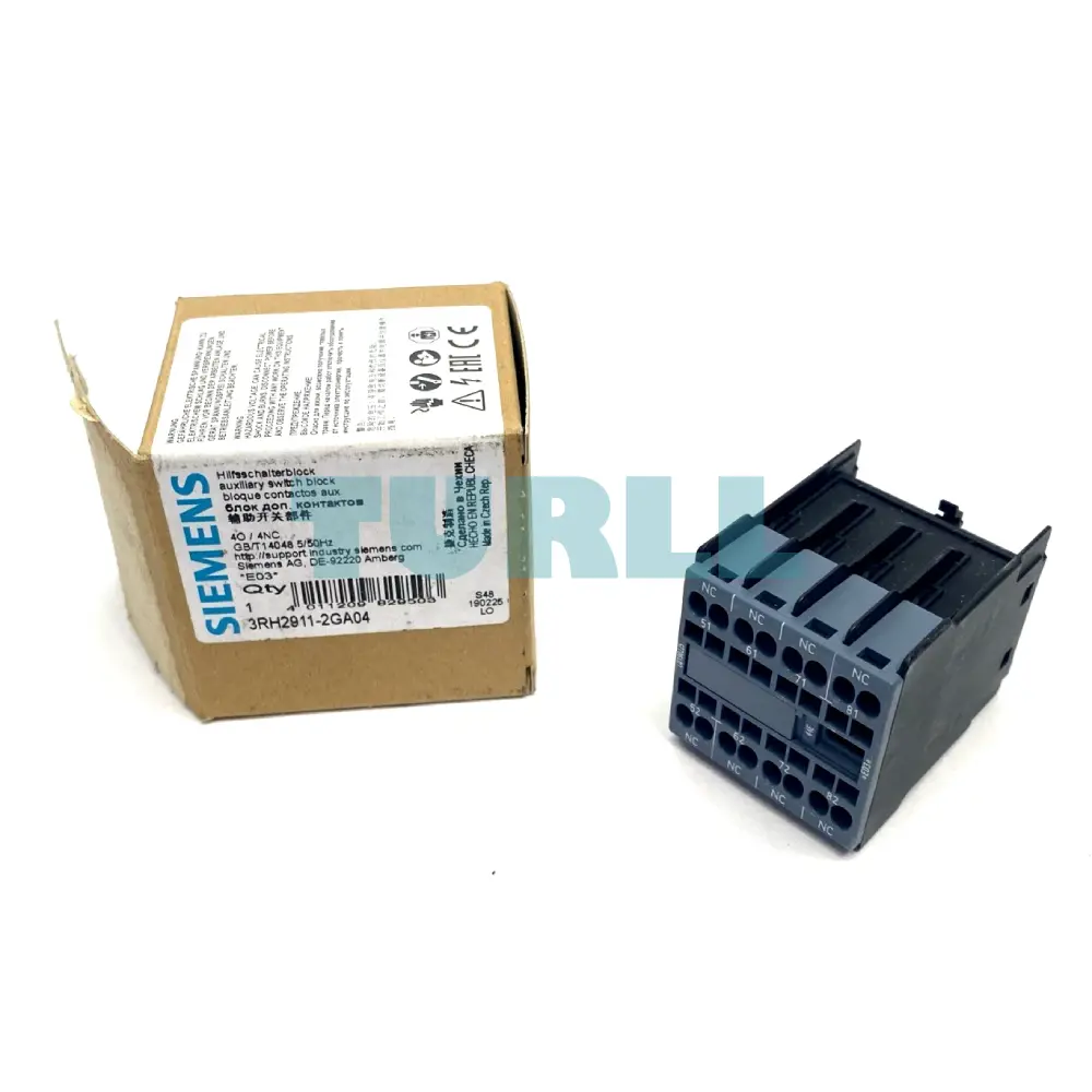 Siemens 3RH2911-2GA04 Sirius Auxiliary Switch, 4 NC Contacts, Spring-Loaded Terminal