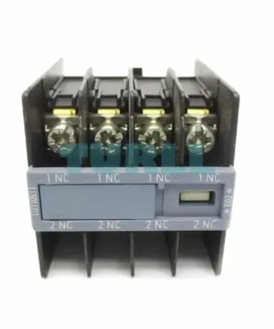 Siemens 3RH2911-4FA04 Auxiliary Switch, Front Mount, 4 NC Contacts, Ring Lug Connection