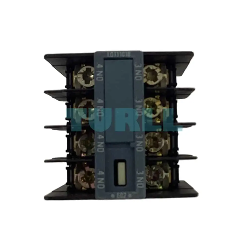 Siemens 3RH2911-4FA40 Front-Mount Auxiliary Switch 4 NO Contacts, Ring Cable Lug Connection for 3RT2/3RH2 Contactors Original Brand New 1 Siemens 3RH2911-4FA40 Front-Mount Auxiliary Switch 4 NO Contacts, Ring Cable Lug Connection for 3RT2/3RH2 Contactors