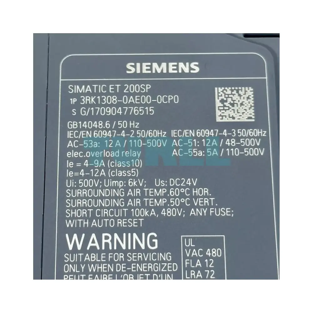 3RK1308-0AE00-0CP0 Siemens ET 200SP Direct-on-line Starter Original Brand New 5 3RK1308-0AE00-0CP0 Siemens ET 200SP Direct-on-line Starter