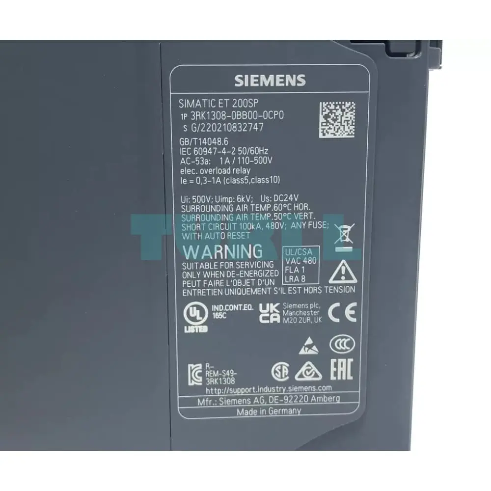 3RK1308-0BB00-0CP0 Siemens ET 200SP Reversing Starter Original Brand New 2 3RK1308-0BB00-0CP0 Siemens ET 200SP Reversing Starter
