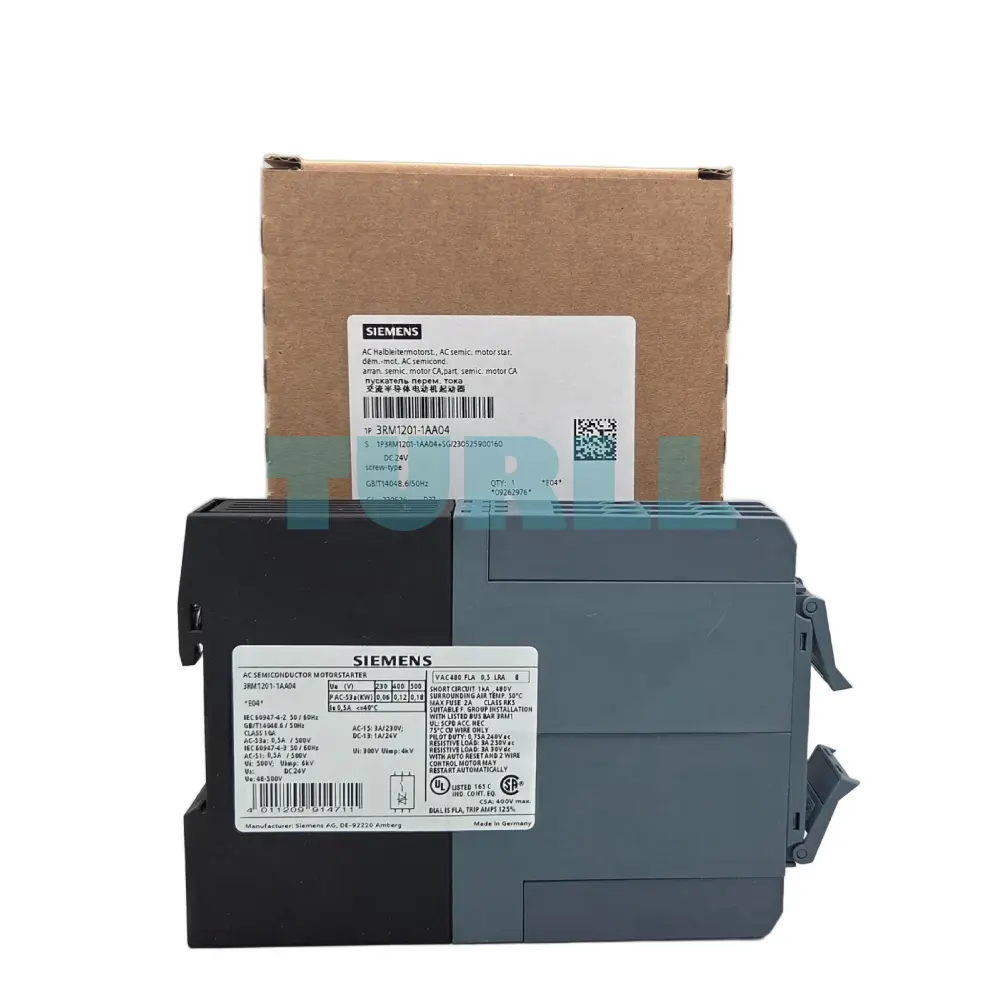 Siemens 3RM1201-1AA04 Reversing Starter, 3RM1 Series, 500V, 0-0.12kW, 24V DC Original Brand New 4 Siemens 3RM1201-1AA04 Reversing Starter, 3RM1 Series, 500V, 0-0.12kW, 24V DC