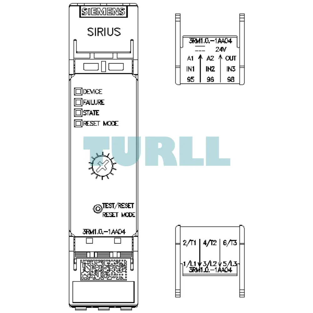 Siemens 3RM1201-1AA04 Reversing Starter, 3RM1 Series, 500V, 0-0.12kW, 24V DC Original Brand New 6 Siemens 3RM1201-1AA04 Reversing Starter, 3RM1 Series, 500V, 0-0.12kW, 24V DC