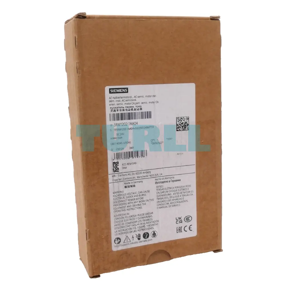 Siemens 3RM1202-1AA04 Reversing Starter 3RM1, 500V, 0.09–0.75 kW, 0.4–2A, 24V DC, Screw Terminal Original Brand New 6 Siemens 3RM1202-1AA04 Reversing Starter 3RM1, 500V, 0.09–0.75 kW, 0.4–2A, 24V DC, Screw Terminal