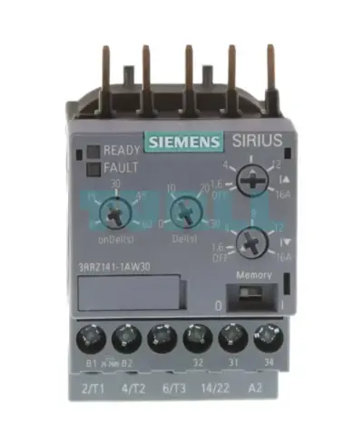 Siemens 3RR2141-1AW30 Monitoring Relay, Apparent Current 1.6–16A, 24–240V AC/DC