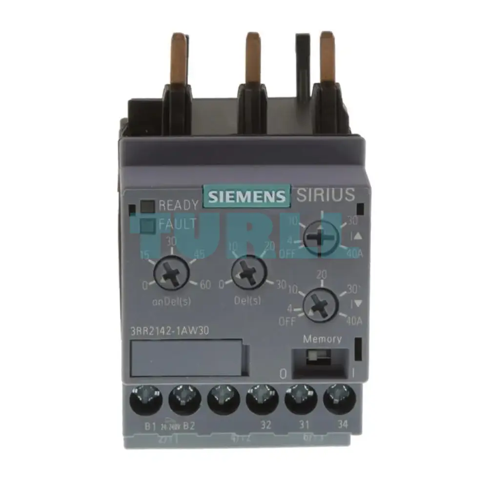 Siemens 3RR2142-1AW30 Monitoring Relay 4–40 A, 2-Phase, 24–240 V AC/DC