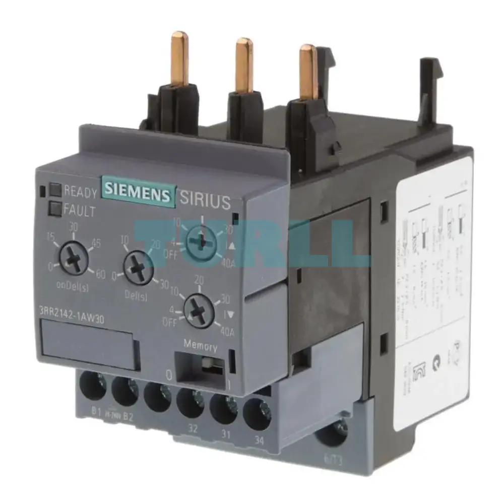 Siemens 3RR2142-1AW30 Monitoring Relay 4–40 A, 2-Phase, 24–240 V AC/DC