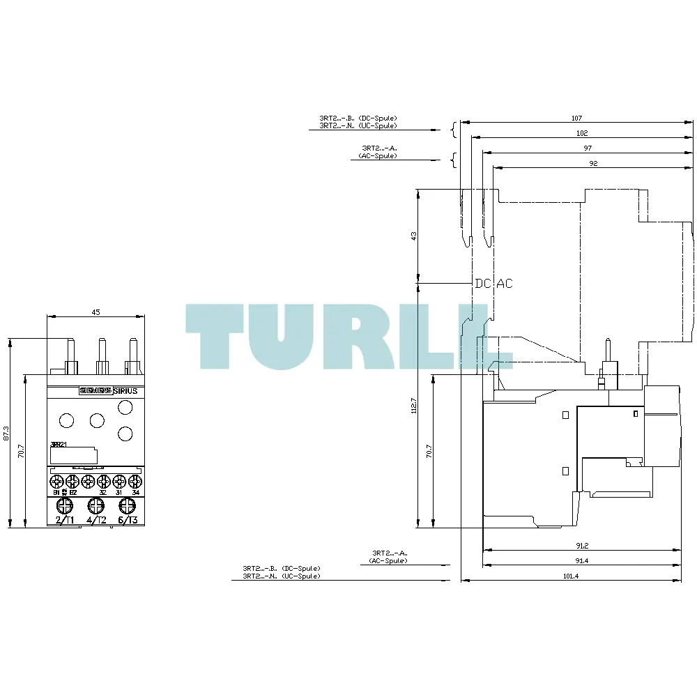 Siemens 3RR2142-1AW30 Monitoring Relay 4–40 A, 2-Phase, 24–240 V AC/DC