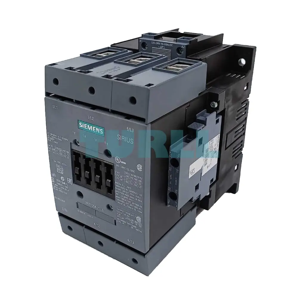 Siemens 3RT1054-1AP36 Power Contactor, 115 A, 55 kW, 220-240V AC/DC, 2 NO + 2 NC Original Brand New 6 Siemens 3RT1054-1AP36 Power Contactor, 115 A, 55 kW, 220-240V AC/DC, 2 NO + 2 NC
