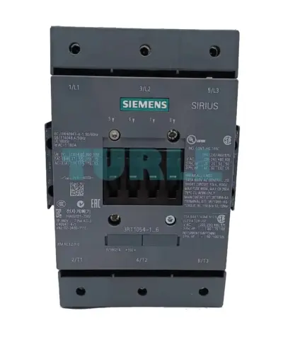 Siemens 3RT1054-1AP36 Power Contactor, 115 A, 55 kW, 220-240V AC/DC, 2 NO + 2 NC