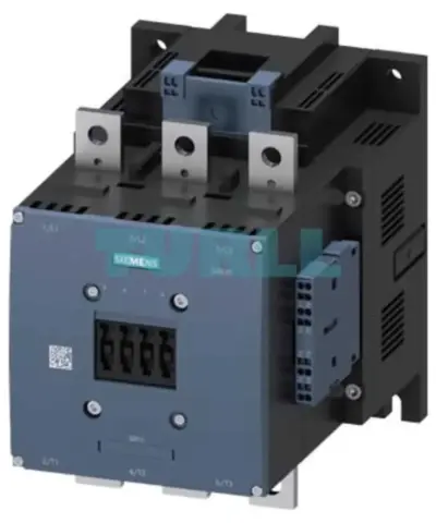 Siemens 3RT1075-2AV36 SIRIUS 3-Pole Power Contactor, 400A, 200kW, AC/DC Coil, Spring-Loaded Terminal