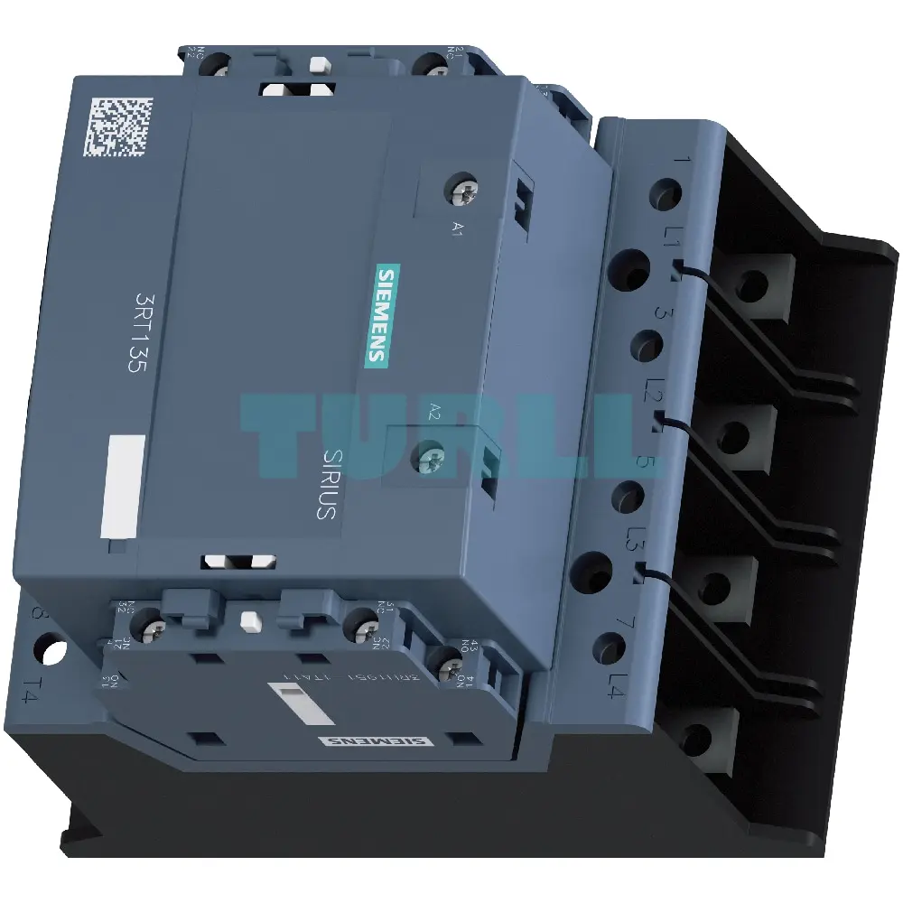 Siemens 3RT1355-6AE36 Power Contactor, 200A AC-1, 4-Pole, 24-60V AC/DC Wide-Range Coil, Rail/Screw Terminal Original Brand New 4 Siemens 3RT1355-6AE36 Power Contactor, 200A AC-1, 4-Pole, 24-60V AC/DC Wide-Range Coil, Rail/Screw Terminal