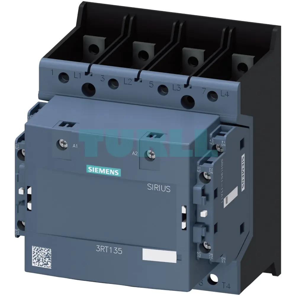 Siemens 3RT1355-6AF36 Contactor 4-Pole, 200A, AC-1, 48-130V AC/DC, Screw Terminal Original Brand New 1 Siemens 3RT1355-6AF36 Contactor 4-Pole, 200A, AC-1, 48-130V AC/DC, Screw Terminal