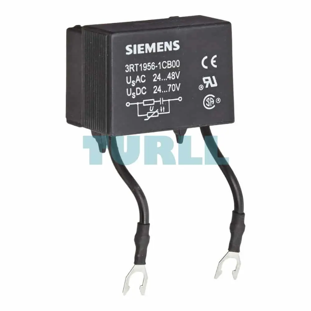 Siemens 3RT1956-1CB00 Surge Suppressor (RC Element) for 3RT1 Contactors, 24-48V AC / 24-70V DC, Screw Terminals Original Brand New 4 Siemens 3RT1956-1CB00 Surge Suppressor (RC Element) for 3RT1 Contactors, 24-48V AC / 24-70V DC, Screw Terminals