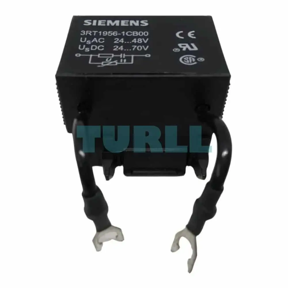 Siemens 3RT1956-1CB00 Surge Suppressor (RC Element) for 3RT1 Contactors, 24-48V AC / 24-70V DC, Screw Terminals Original Brand New 1 Siemens 3RT1956-1CB00 Surge Suppressor (RC Element) for 3RT1 Contactors, 24-48V AC / 24-70V DC, Screw Terminals