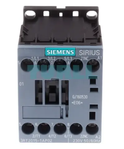 Siemens 3RT2015-1AP02 Power Contactor 7A, 3 kW, 3-Pole, 230V AC, S00