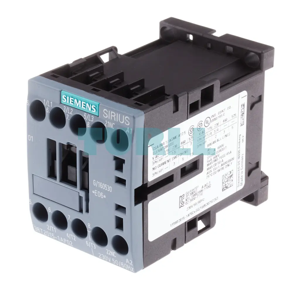 Siemens 3RT2015-1AP02 Power Contactor 7A, 3 kW, 3-Pole, 230V AC, S00 Original Brand New 2 Siemens 3RT2015-1AP02 Power Contactor 7A, 3 kW, 3-Pole, 230V AC, S00