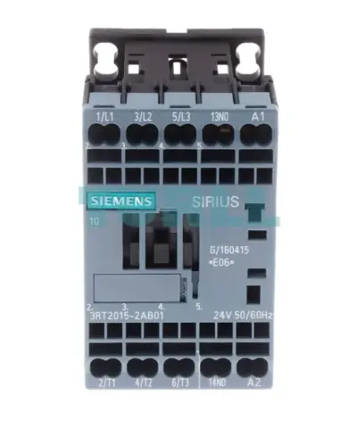 Siemens 3RT2015-2AB01 Power Contactor, 7A, 3kW, 24V AC, Size S00